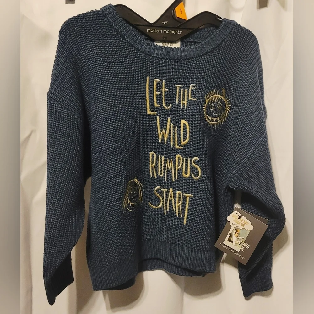 WHERE THE WILD THINGS ARE 4T Sweater UNISEX Let the Wild Rumpus Start - Picture 4 of 5